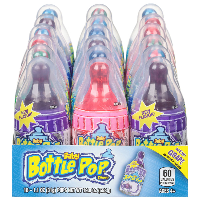 Baby Bottle Pops 1.1oz Pack - 18ct assorted flavor box