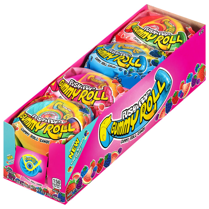 Push Pop Gummy Roll 1.4oz Pack -8ct Assorted Box