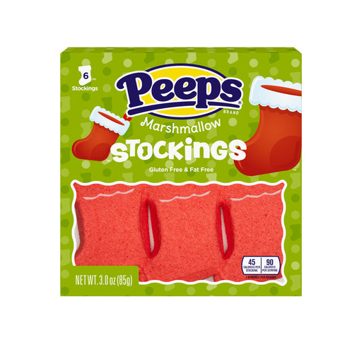 Marshmallow Peeps Christmas Stockings Red 6ct pack