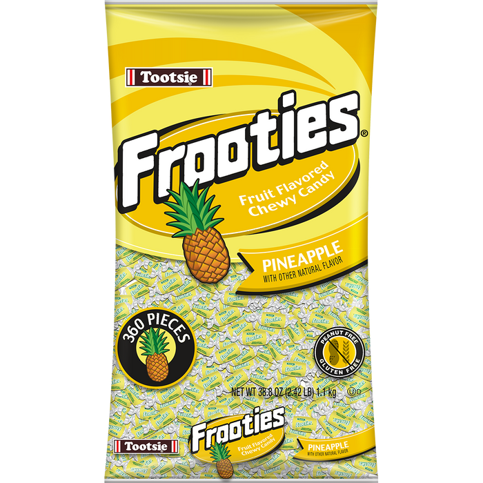 Tootsie Frooties (Fruities) 360ct Bag Pineapple flavor 38.8oz
