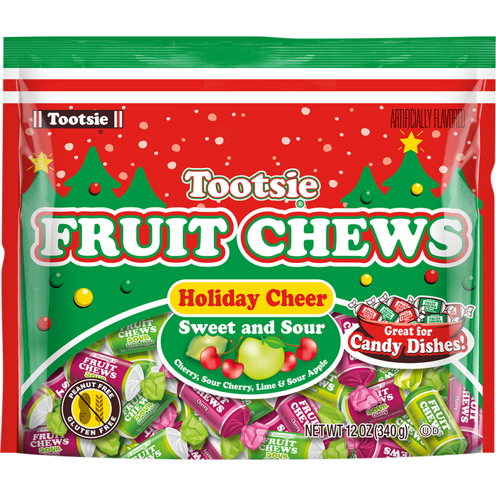 Tootsie Fruit Chews Holiday Cheer 12oz Bag