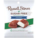 Russell Stover sugar-free coconut candy package on a white background
