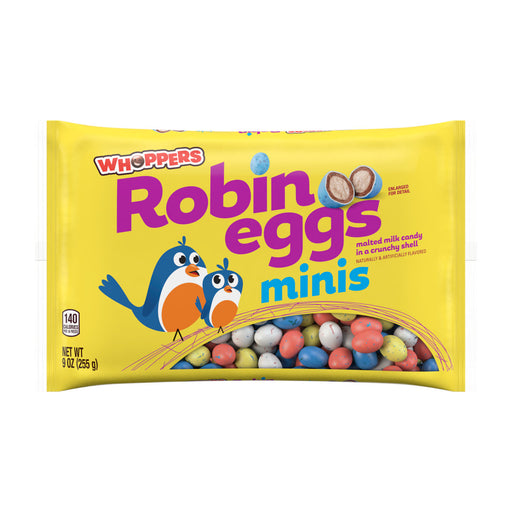 Indulge in the deliciousness of Whopper's Malted Milk Eggs! Made with rich cocoa butter and malt, these Easter treats are sure to satisfy your sweet tooth. Enjoy the classic taste of Malted Milk Robin Mini Eggs in every bite!