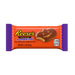 A single Reese's Pumpkin Milk Chocolate Peanut Butter cookie in its signature orange and purple wrapper, featuring a pumpkin-shaped chocolate cookie illustration on the front.
