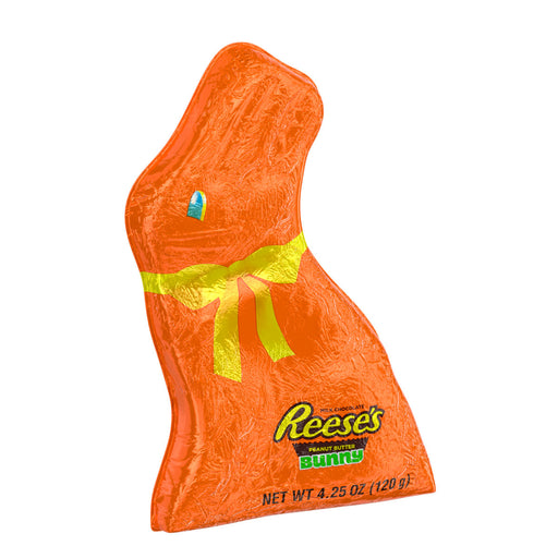 Satisfy your sweet tooth this Easter with Reese's Peanut Butter 4.25oz Bunny. This delicious treat is filled with creamy Reese's peanut butter, making it the perfect addition for any "Bunny's" Basket! Enjoy the classic combination of chocolate and peanut butter in this 3D bunny shape.