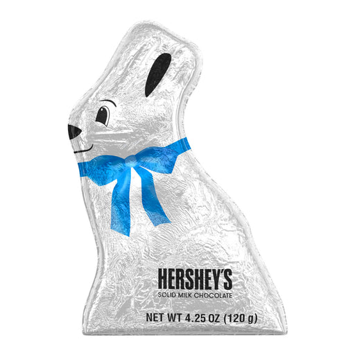 Indulge in the perfect Easter treat with our Hershey Solid Chocolate Foil Wrapped Bunny! This 4.25oz bunny is not only delicious, but also a fun addition to any Easter basket. Enjoy the creamy and rich chocolate taste while celebrating the holiday. Treat yourself or a loved one today!