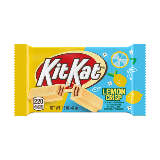 Get ready to hop into spring with Kit Kat's Lemon Crisp bars! Featuring light lemoncello creme mixed with smooth white chocolate, drenched over the iconic crispy wafers are oh so delicious. Available as a 1.5oz bar or in a 24ct box. (Don't worry, we won't judge if you eat them all in one sitting!)