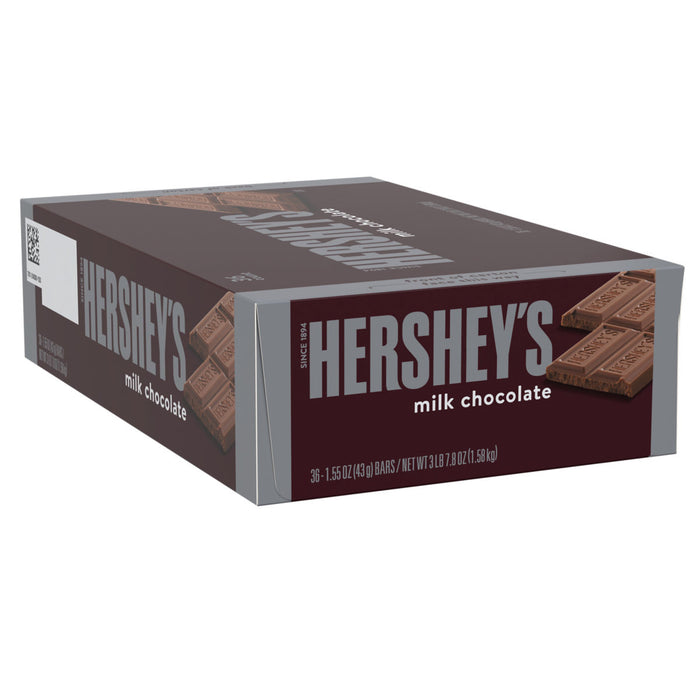 Hersheys Milk Chocolate 1.55oz Bar 36ct Box