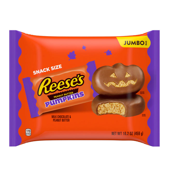 Reese's Peanut Butter Pumpkins snack size Jumbo 16.2oz Bag