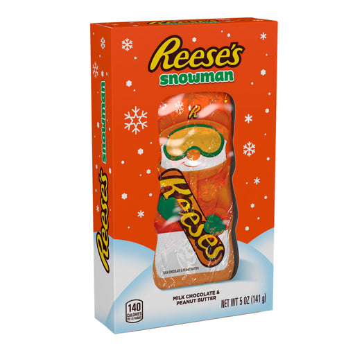 Get ready for some tasty holiday fun with our Christmas Reese's Peanut Butter 5oz Snowman! This adorable snowman-shaped treat is not only delicious but also the perfect addition to your holiday celebrations. Enjoy the classic combination of peanut butter and chocolate in a fun and festive way