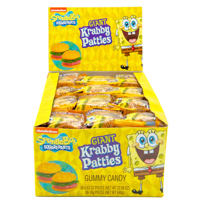 Sponge Bob Giant Krabby Patties .63oz Pack or 36ct Box