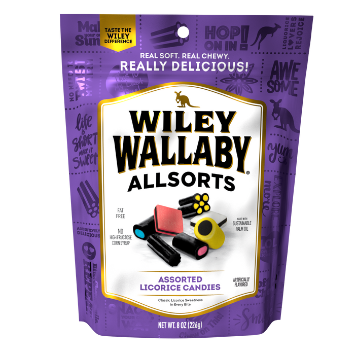Wiley Wallaby Allsorts Assorted Licorice 8oz bag