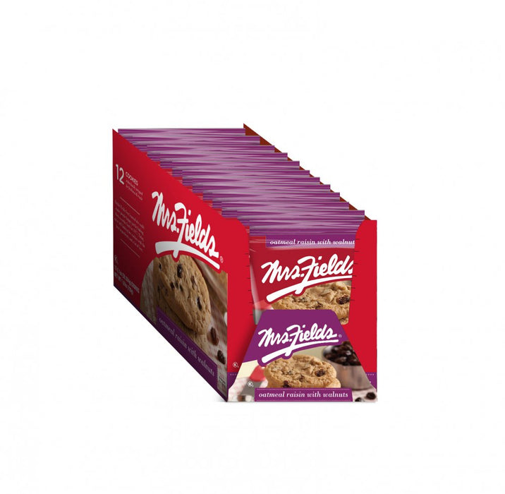 Mrs Fields 2.1oz Cookies Oatmeal Raisin with Walnuts 12ct Box