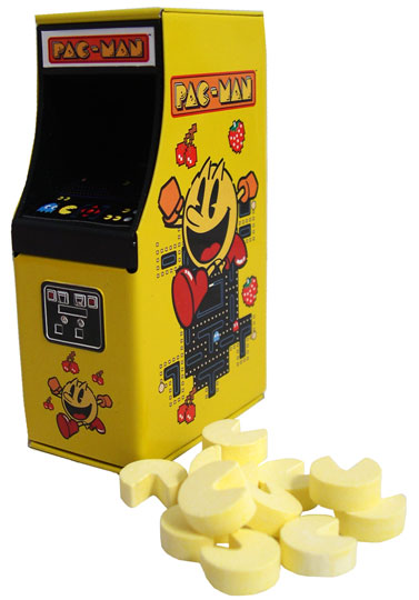 Pac Man .6oz Metal Tin Filled with 3D candy pac mans's 