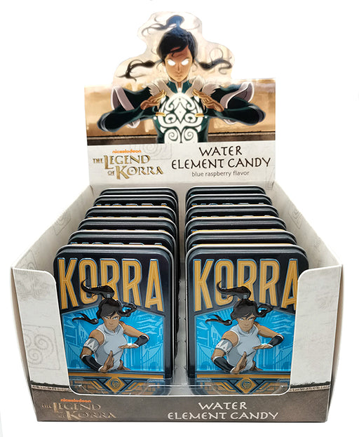 Experience a tasty adventure with Blue Raspberry Water Element Candies from Nickelodeon's Avatar, The Legend of Kora! Perfect for on-the-go snacks or sharing with friends, these 1oz tins or 12ct boxes will satisfy all your sweet candy cravings.