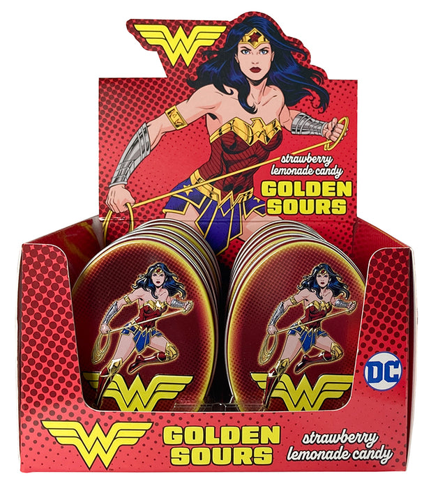 DC Comic Wonder Woman Embossed 3D shaped Candy Filled Tin 12 ct Box