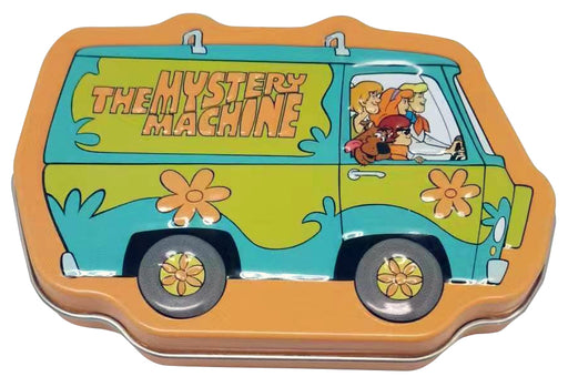 Scooby Doo Mystery Van Metal Tin Filled with 3D Green Apple Sour Candy Vans 1.5oz tin 12ct box