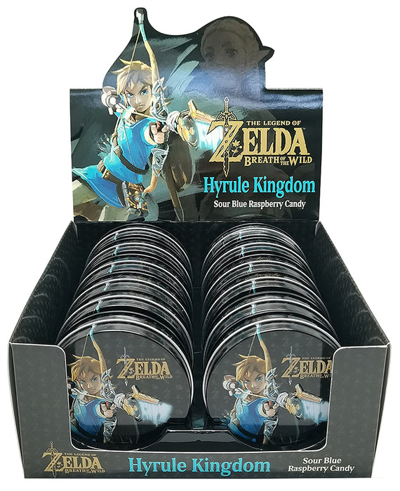 Legend Of Zelda Breath of The Wild Blue Raspberry Sour 3D Candies in a collectable Metal Tin