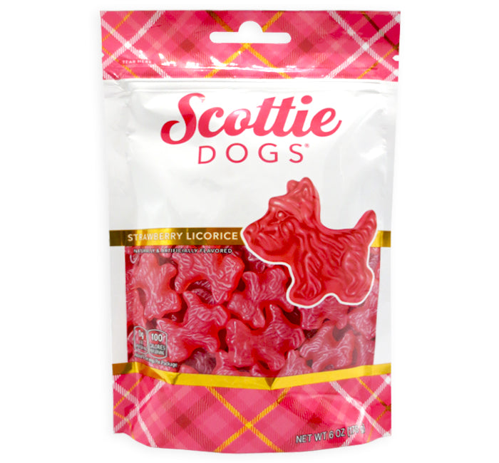 Jelly Belly Strawberry Licorice Scottie Dogs 6oz bag