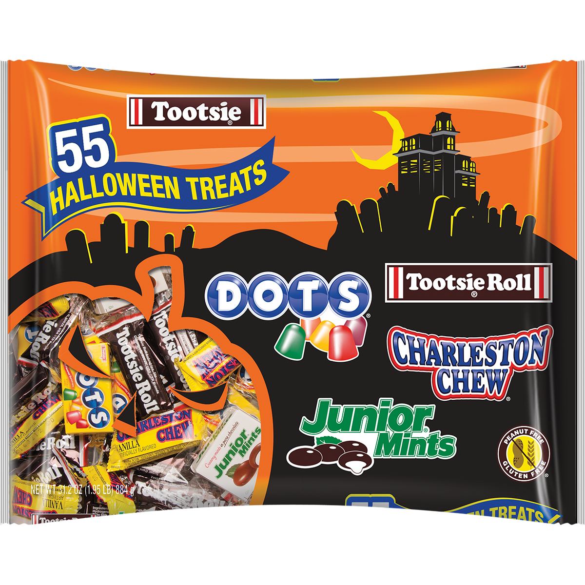 Halloween Tootsie Snack Assortment 55ct Bag, image size:1200x1200