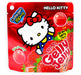 Hello Kitty Gelly Jelly Strawberry candy in a red resealable pouch with Hello Kitty graphics, strawberries, and text including 'HELLO KITTY' and 'Gelly Jelly'.