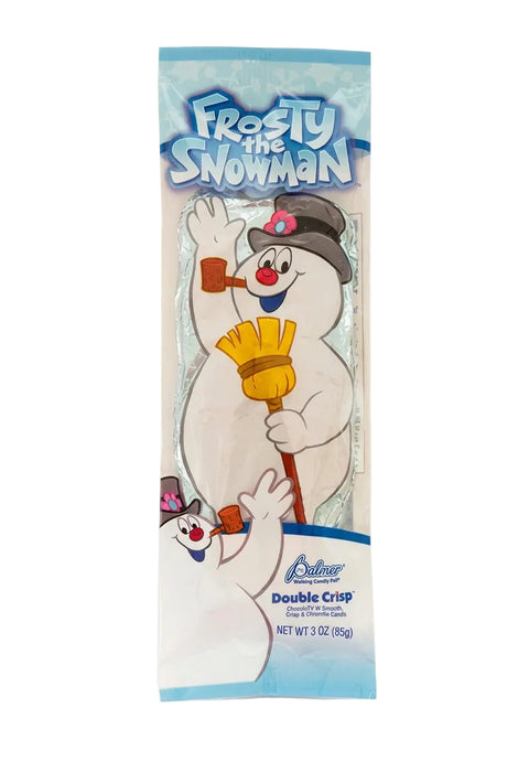 Christmas Double Crisp Chocolate Frosty The Snowman Shaped 3oz Bar