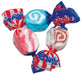 Salt Water Taffy 2.5lb bag Stars & Stripes Flavors of Strawberry Shortcake, Blueberry Tart, Red Velvet Cake