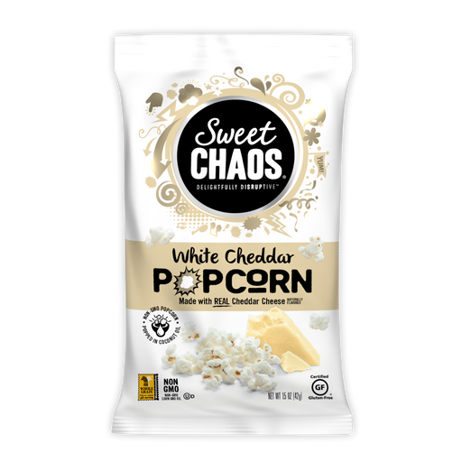 Sweet Chaos Popcorn 1.5oz bag White Cheddar