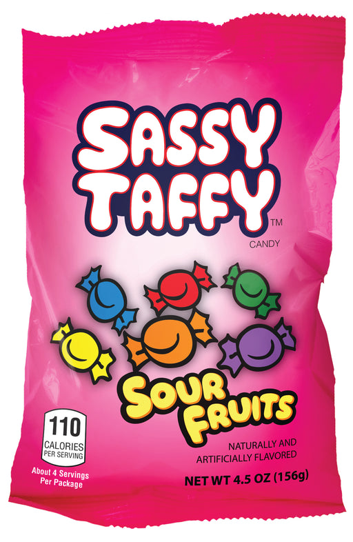 Salt Water Taffy Sour Fruits 4.5oz bag