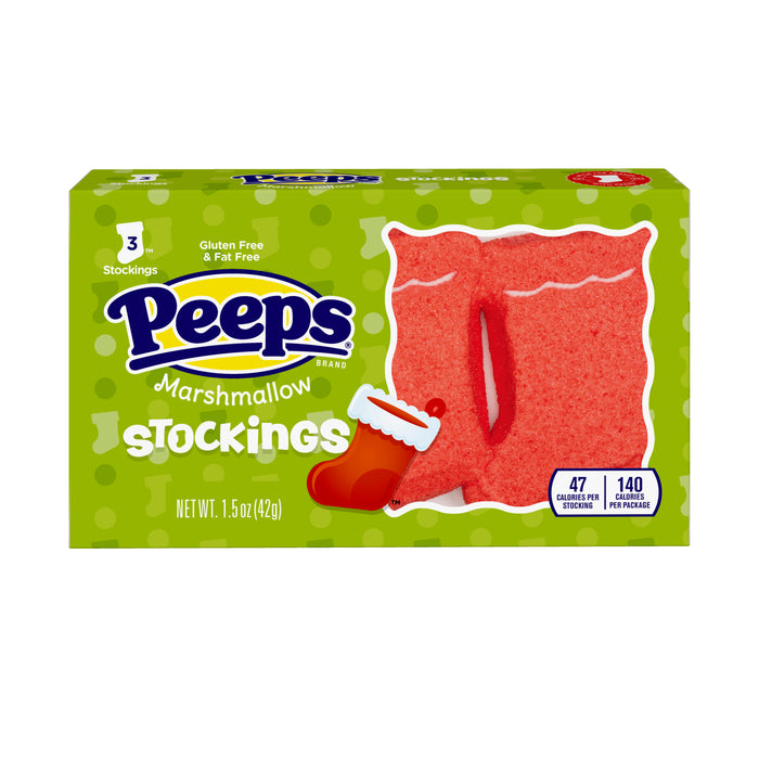 Marshmallow Peeps 3ct Red Stockings