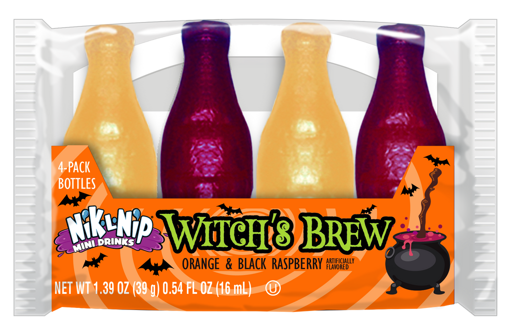 Halloween Nik L Nip Wax Bottle Witches Brew 4pack or 18ct box