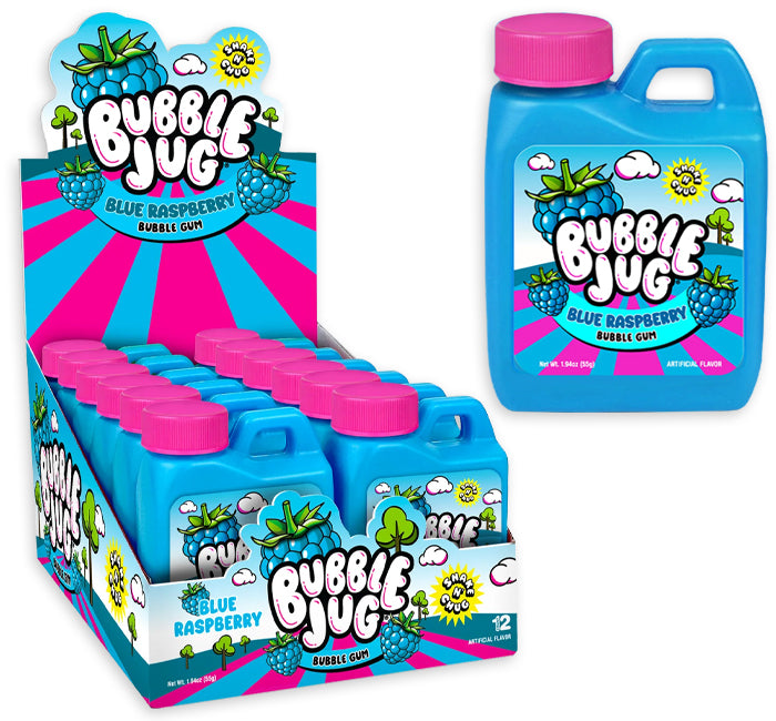 Bubble Jug Gum Blue Raspberry 1.94oz Pack or 12ct Box