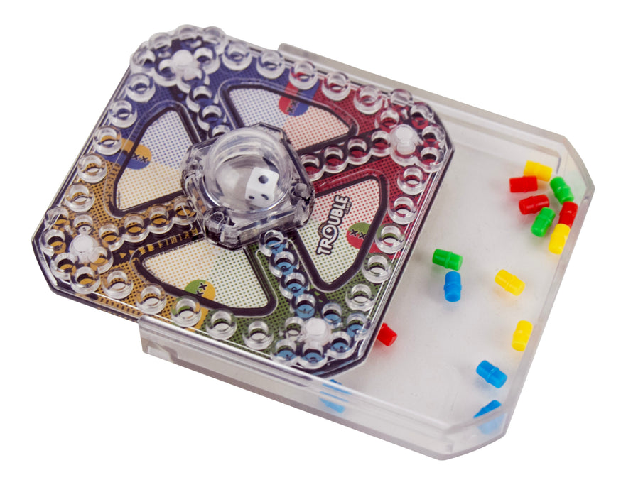 Worlds Smallest Trouble Game Board and pieces out of package