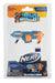 World's Smallest Nerf gun in packaging with branding and warning label.
