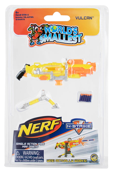 Vulcan NERF World's Smallest Nerf N-Strike toy gun in packaging