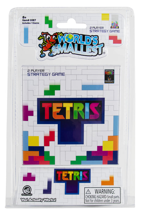 World's Smallest Tetris game packaging on a white background