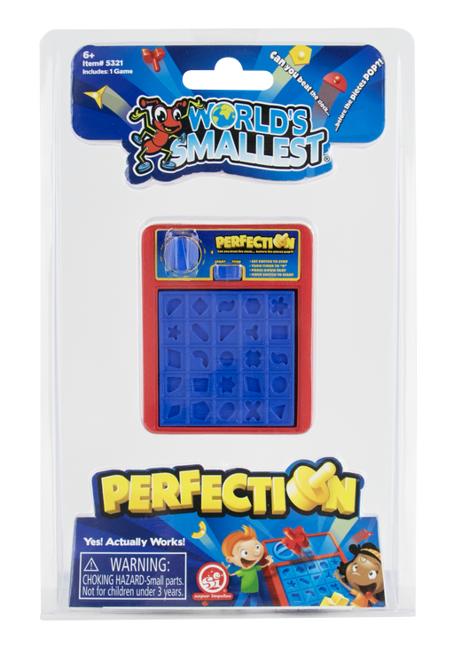 Packaged toy with 'World's Smallest' branding on a white background - Perfection Game