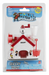 Snoopy 'World's Mallest' sno-cone machine toy in its original blister packaging, featuring a red and white sno-cone house with a crank handle, cup, and bucket.
