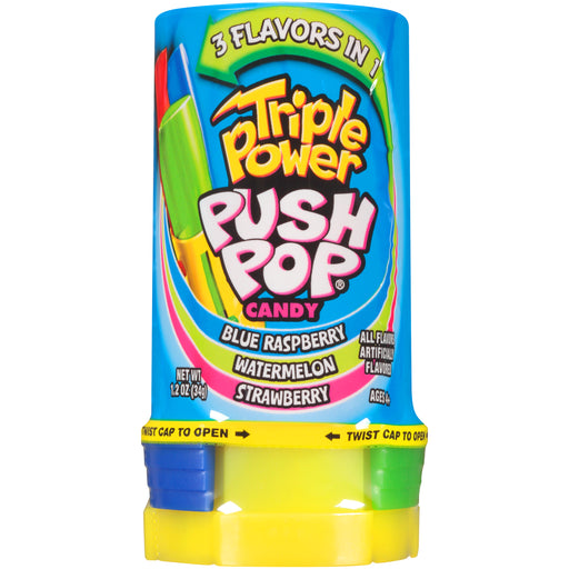 Push Pop Triple Power 3 in One Lollipop 1.2oz Pack