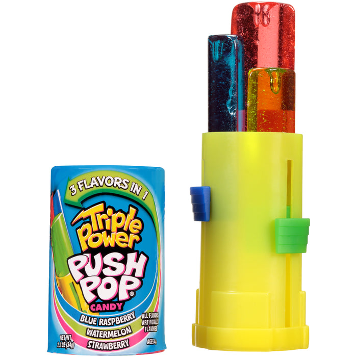 Push Pop Triple Power 3 in One Lollipop 1.2oz Pack