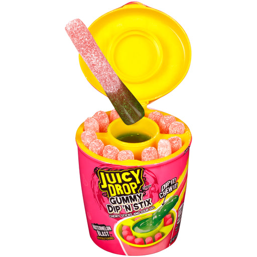 Juicy Drop Gummy Dip And Sticks 3.4oz Jars Watermelon Blast