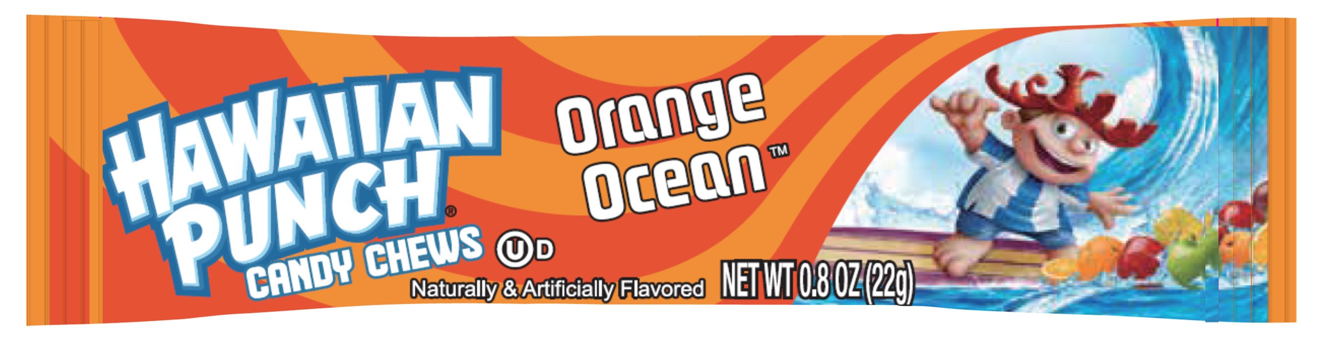 Hawaiian Punch Chews .8oz Bars Ocean Orange