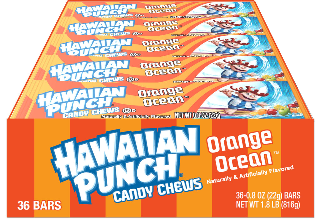 Hawaiian Punch Chews .8oz Bars Ocean Orange