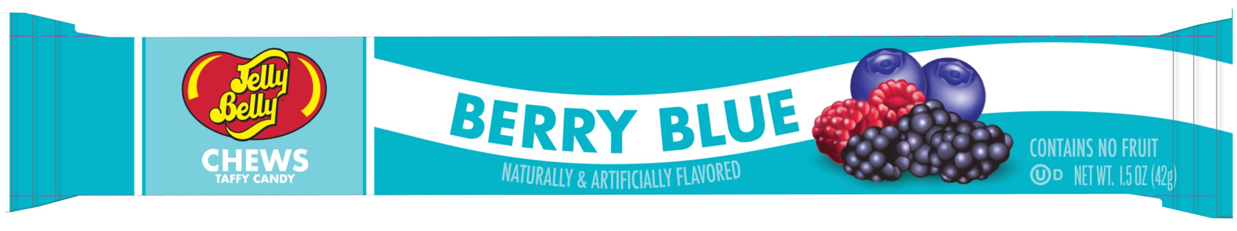 Jelly Belly Chews Taffy Bars 1.5oz Berry Blue