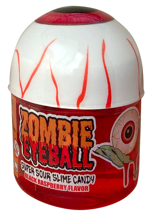 Zombie Eyeball Super Sour Black Raspberry Slime Candy Jar
