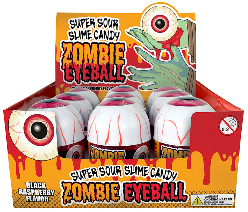 Zombie Eyeball Super Sour Black Raspberry Slime Candy Jar
9ct Box