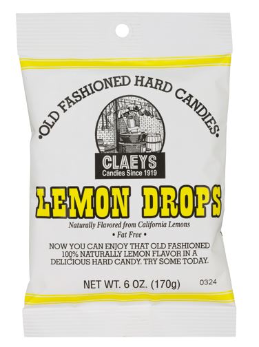 Claeys Candy Old Fashioned Hard Candy Drops Lemon