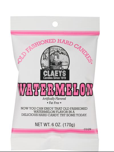Claeys Candy Old Fashioned Hard Candy Drops Watermelon