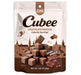 A 1.83 oz bag of Ezbee Cube Chocolate Mousse cube-up snack pieces, featuring a cream and brown package with illustrations of Prague's skyline and chocolate cubes.
