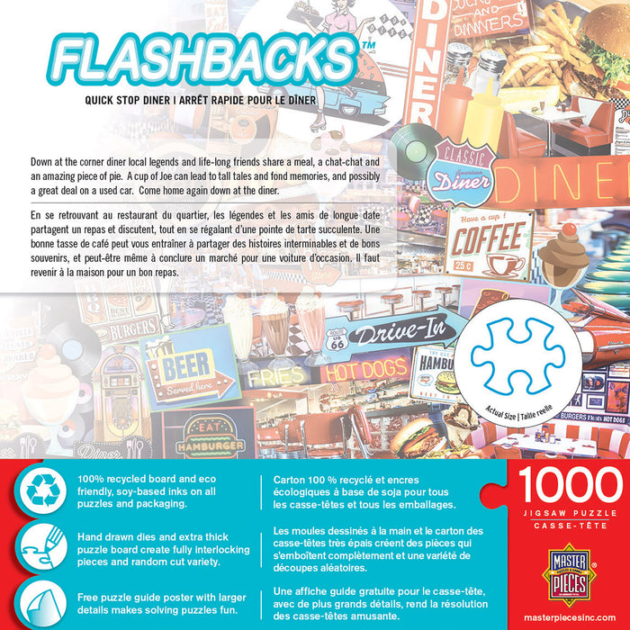 Flash Backs 1000pc Puzzle Quick Stop Diner